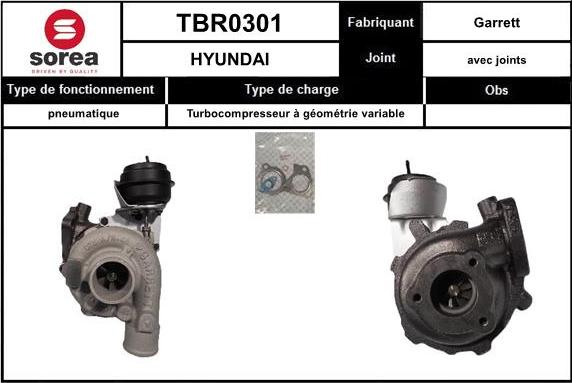 SNRA TBR0301 - Turbocompressore, Sovralimentazione autozon.pro