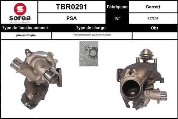 SNRA TBR0291 - Turbocompressore, Sovralimentazione autozon.pro