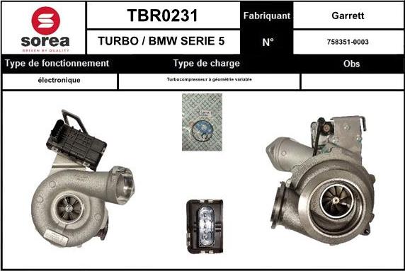 SNRA TBR0231 - Turbocompressore, Sovralimentazione autozon.pro