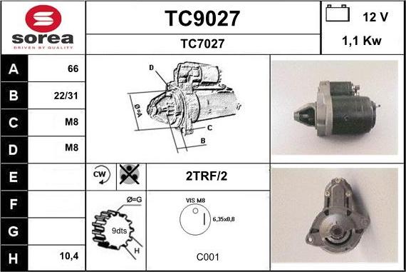 SNRA TC9027 - Motorino d'avviamento autozon.pro