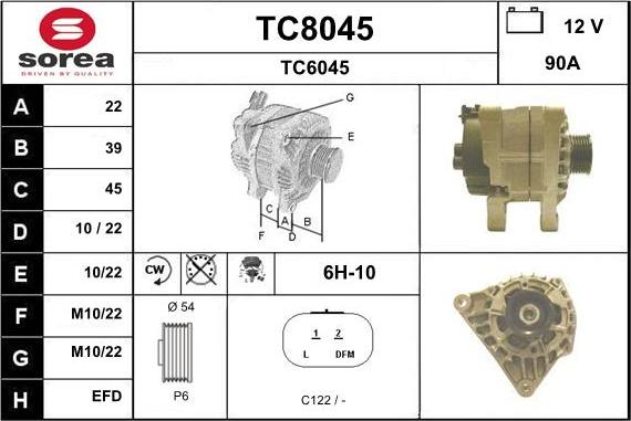 SNRA TC8045 - Alternatore autozon.pro