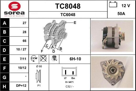 SNRA TC8048 - Alternatore autozon.pro