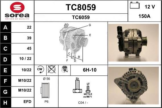 SNRA TC8059 - Alternatore autozon.pro