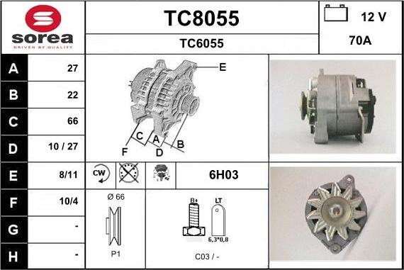 SNRA TC8055 - Alternatore autozon.pro