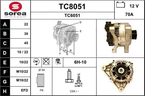 SNRA TC8051 - Alternatore autozon.pro