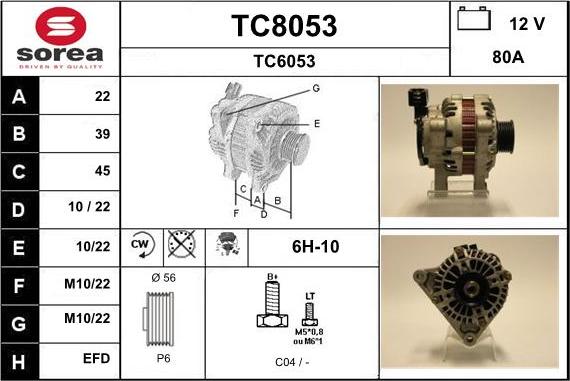 SNRA TC8053 - Alternatore autozon.pro