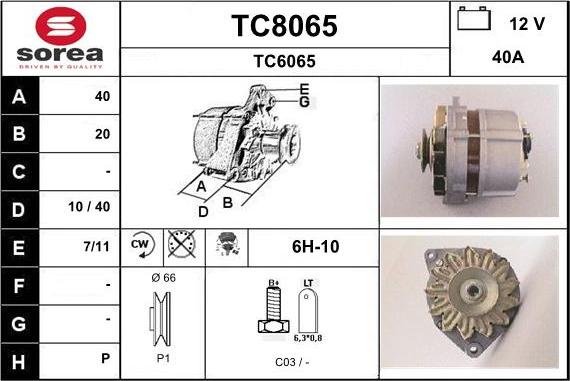 SNRA TC8065 - Alternatore autozon.pro