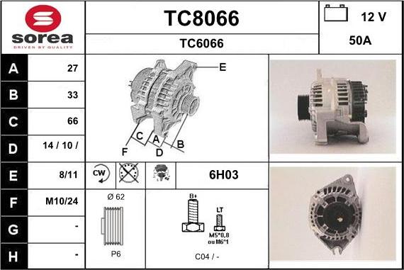 SNRA TC8066 - Alternatore autozon.pro