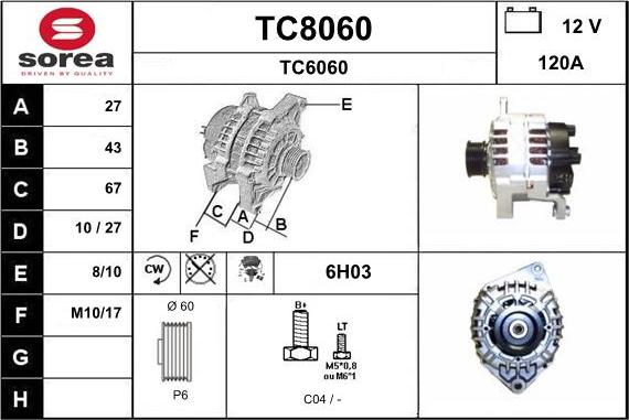 SNRA TC8060 - Alternatore autozon.pro