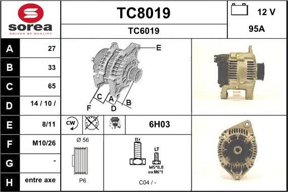 SNRA TC8019 - Alternatore autozon.pro