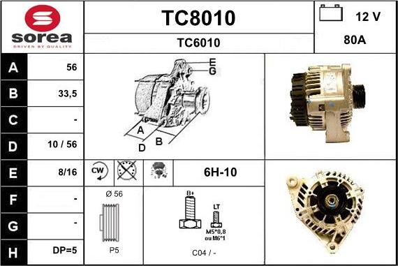 SNRA TC8010 - Alternatore autozon.pro