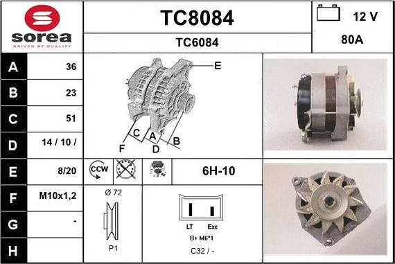 SNRA TC8084 - Alternatore autozon.pro