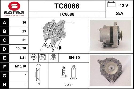 SNRA TC8086 - Alternatore autozon.pro