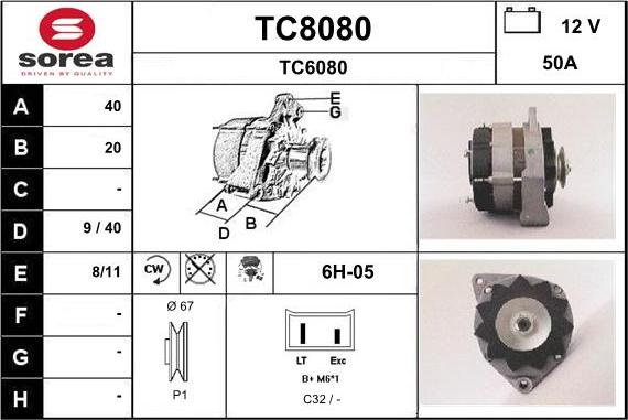 SNRA TC8080 - Alternatore autozon.pro