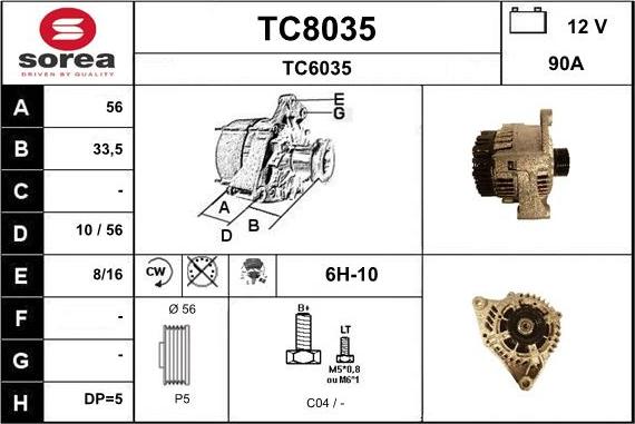 SNRA TC8035 - Alternatore autozon.pro