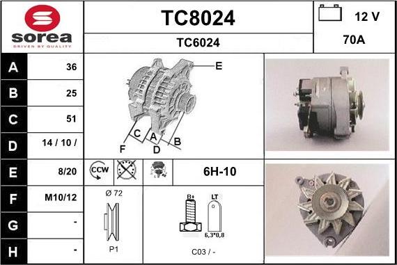 SNRA TC8024 - Alternatore autozon.pro