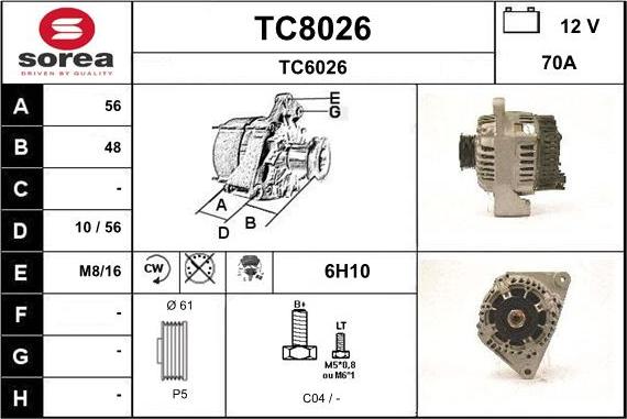 SNRA TC8026 - Alternatore autozon.pro