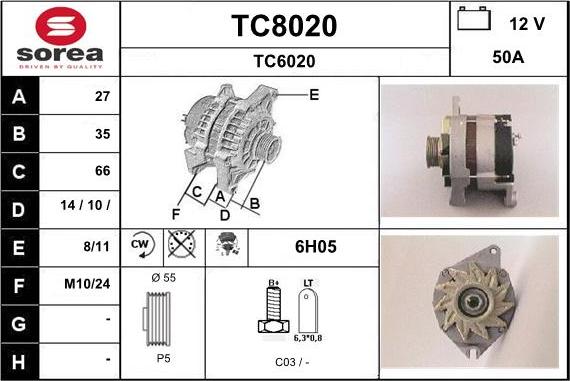 SNRA TC8020 - Alternatore autozon.pro