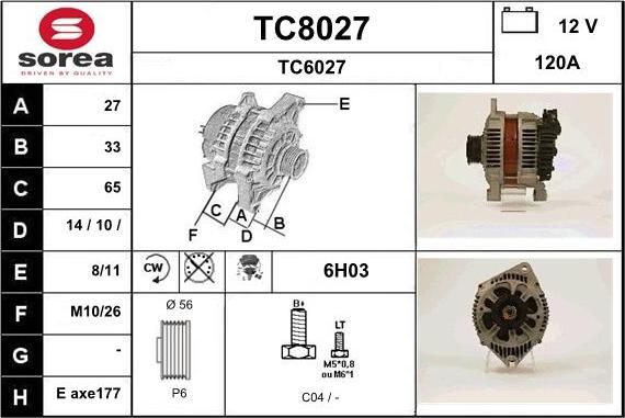 SNRA TC8027 - Alternatore autozon.pro