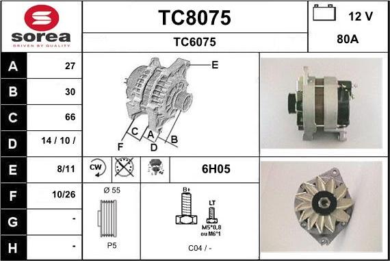 SNRA TC8075 - Alternatore autozon.pro