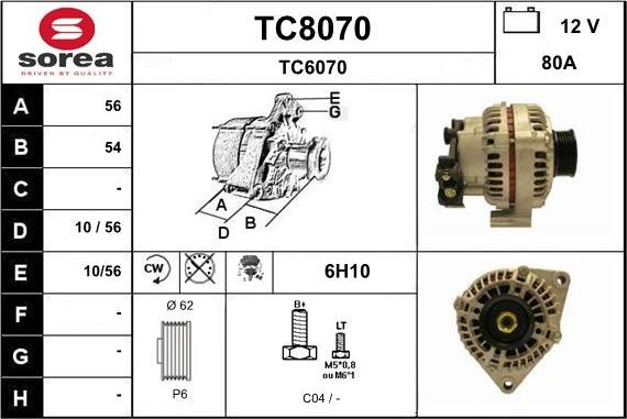 SNRA TC8070 - Alternatore autozon.pro