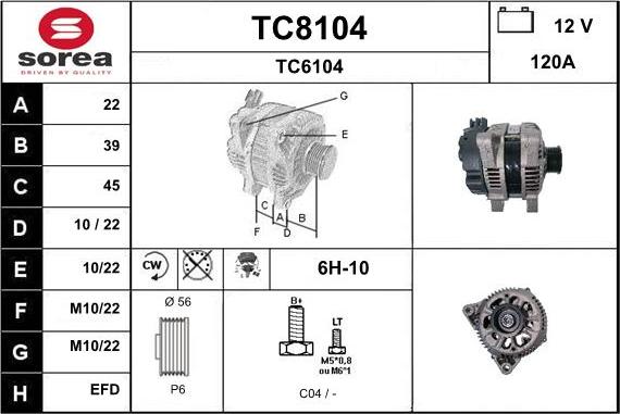 SNRA TC8104 - Alternatore autozon.pro