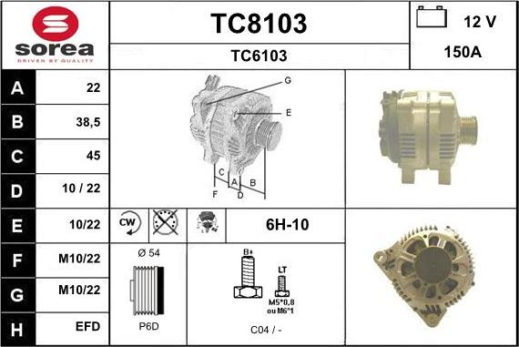 SNRA TC8103 - Alternatore autozon.pro