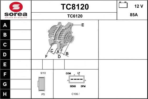 SNRA TC8120 - Alternatore autozon.pro