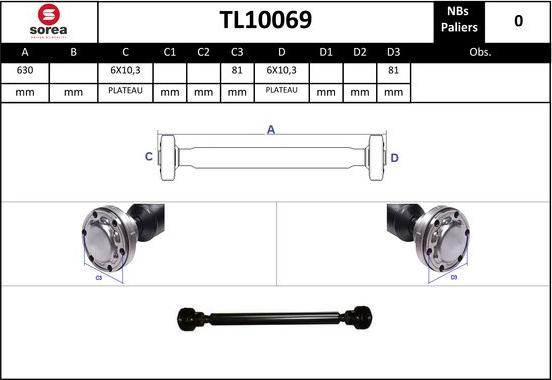 SNRA TL10069 - Albero cardanico, Trasmissione al ponte autozon.pro