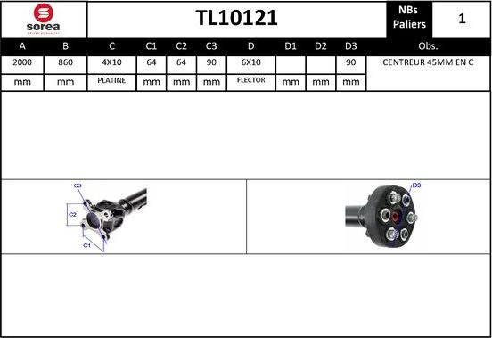 SNRA TL10121 - Albero cardanico, Trasmissione al ponte autozon.pro