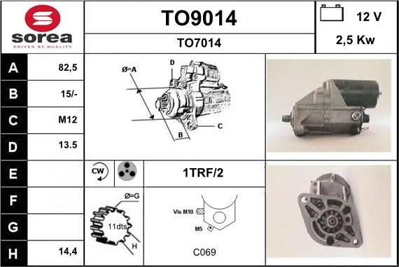 SNRA TO9014 - Motorino d'avviamento autozon.pro