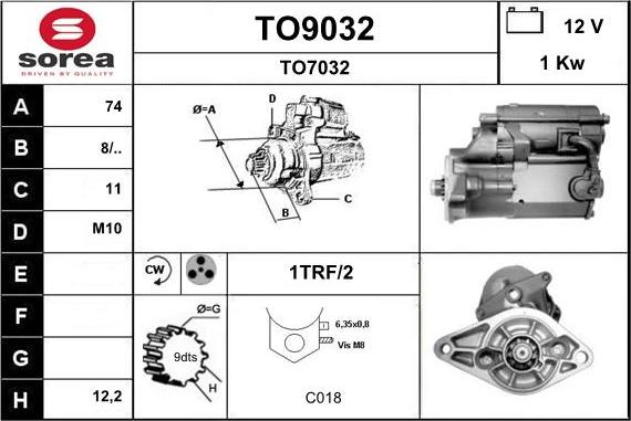 SNRA TO9032 - Motorino d'avviamento autozon.pro