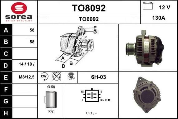 SNRA TO8092 - Alternatore autozon.pro