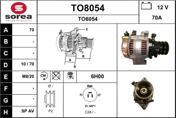 SNRA TO8054 - Alternatore autozon.pro