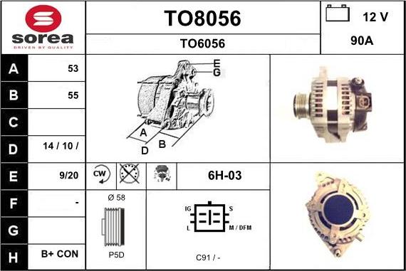 SNRA TO8056 - Alternatore autozon.pro