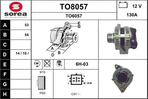 SNRA TO8057 - Alternatore autozon.pro