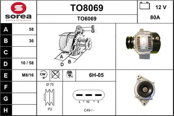 SNRA TO8069 - Alternatore autozon.pro