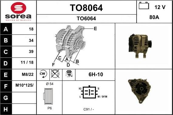 SNRA TO8064 - Alternatore autozon.pro