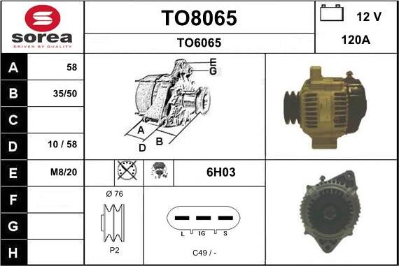 SNRA TO8065 - Alternatore autozon.pro