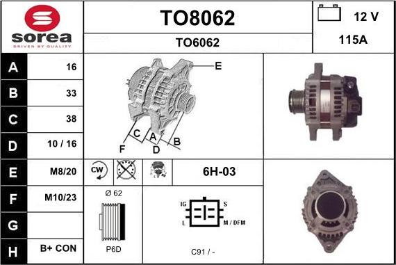 SNRA TO8062 - Alternatore autozon.pro