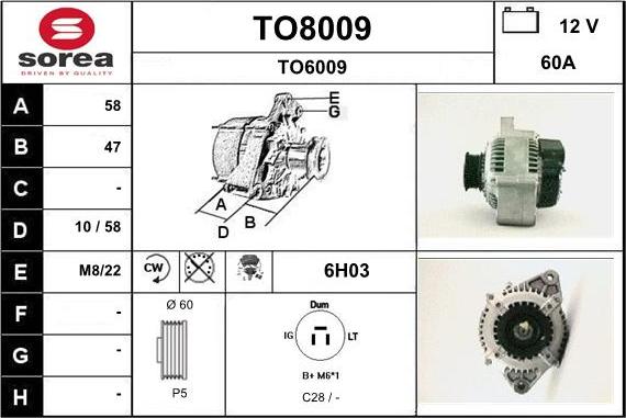 SNRA TO8009 - Alternatore autozon.pro