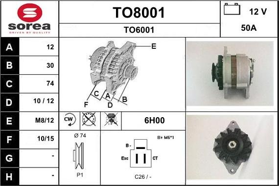 SNRA TO8001 - Alternatore autozon.pro