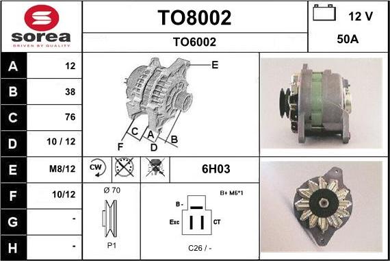 SNRA TO8002 - Alternatore autozon.pro