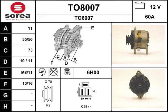 SNRA TO8007 - Alternatore autozon.pro