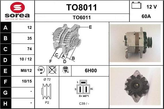 SNRA TO8011 - Alternatore autozon.pro