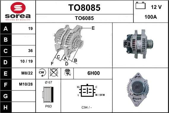 SNRA TO8085 - Alternatore autozon.pro