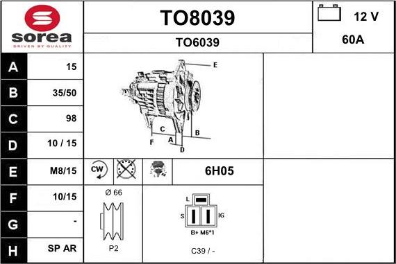 SNRA TO8039 - Alternatore autozon.pro