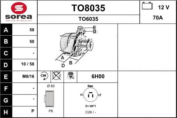 SNRA TO8035 - Alternatore autozon.pro