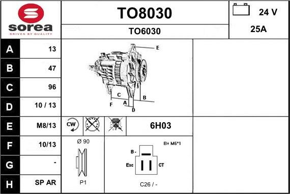 SNRA TO8030 - Alternatore autozon.pro