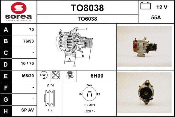 SNRA TO8038 - Alternatore autozon.pro